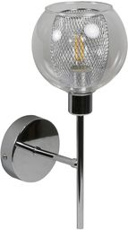 Candellux OZZO 21-72184 kinkiet lampa ścienna chrom klosz szklany bezbarwny koszyczek 1X40W E14 12 cm