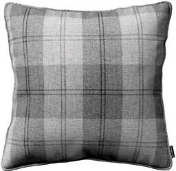 Poszewka Gabi na poduszkę, krata szaro-grafitowa, 45 x 45 cm, Edinburgh