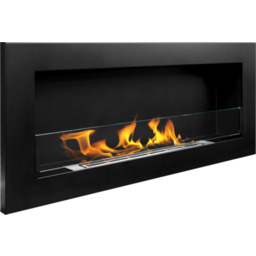 Biokominek 900 x 400 mm Slim czarny mat z szybą