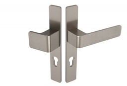 Gałko-klamka drzwiowa Wala na długim szyldzie L-92 H6S36P/G5S50/S5S34G6 (rękojeść 36 mm, szyld 34 mm) powłoka inox, prawa