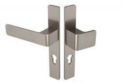 Gałko-klamka drzwiowa Wala na długim szyldzie L-92 H6S36L/G5S50/S5S34G6 (rękojeść 36 mm, szyld 34 mm) powłoka inox, lewa