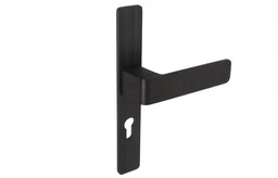 Klamko-klamka drzwiowa na długim szyldzie L-72 H636/S5S34G6 anoda czarna