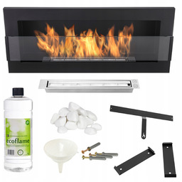 Biokominek Z Szybą 900x400 Bezpieczny Płaski wiszący