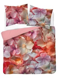 Detexpol Pościel 3D z mikrofibry z kwiatami hortensji w pastelowych odcieniach 220x200 cm Visuale 3D wzór 5312 A