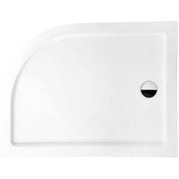 BESCO Brodzik półokrągły SATURN prawy 100x80x15 biały #BAS-100-NP