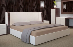 Prześcieradło z mikrowłókna bez gumki cappuccino PRZM-059 Mariall