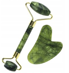 Zestaw Roller + Gua Sha Płytka Jadeit