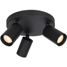 Italux Nesto SPL-23436-3R-BK plafon nowoczesny aluminium czarny piaskowany 3x10W GU10 22 cm IP20