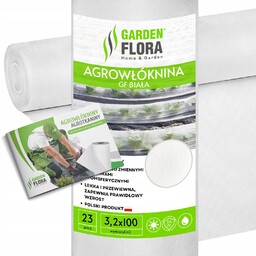 Agrowłóknina Biała Okryciowa 3,2x100m Zimowa Włóknina do Ochrony Roślin 23g