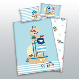 Herding Pościel bawełniana 100x135 Piraci Mali 7499 Statek do łóżeczka