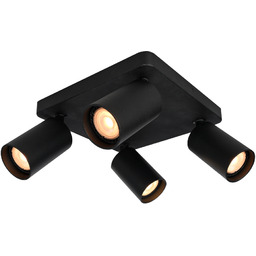 Italux Nesto SPL-23436-4S-BK plafon nowoczesny kwadrat, aluminium czarny piaskowany 4x10W GU10 24 cm IP20