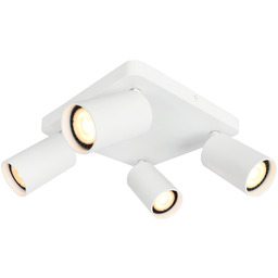 Italux Nesto SPL-23436-4S-WH plafon nowoczesny kwadrat, aluminium biały piaskowany 4x10W GU10 24 cm IP20