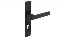 Klamko-klamka drzwiowa na długim szyldzie L-72 H626/S5S42G6 anoda czarna