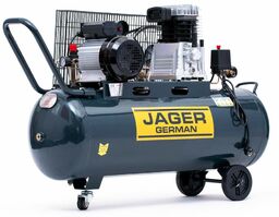 KOMPRESOR TŁOKOWY JAGER GERMAN SPRĘŻARKA POWIETRZA TŁOKOWA OLEJOWA 100L 8BAR 350l/Min 2.2 kW 230V Mocna Rzecz