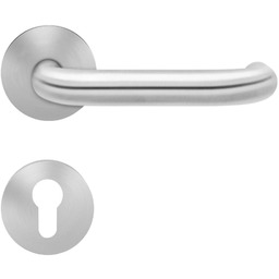 Kreta XL - Komplet klamek drzwiowych ze stali nierdzewnej, wersja EPRO