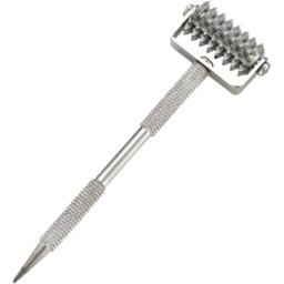 Srebrny DermaRoller do masażu twarzy i małych powierzchni ciała z pinem do wyszukiwania punktów akupunktury (46103)