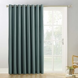 Sun Zero Easton Extra-Wide Blackout Grommet przesuwne drzwi tarasowe zasłona panelowa