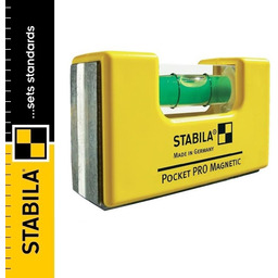 STABILA Poziomica kieszonkowa magnetyczna POCKET PRO MAGNETIC + Uchwyt transportowy