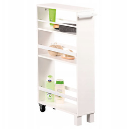 Regał Kuchenny Wąski Trzypoziomowy Biały Mdf 15X79X50 CM Kesper