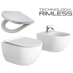 Zestaw: MUSZLA WC RIMLESS + BIDET + DESKA STANDARD