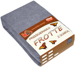 KARO Prześcieradło frotte z gumką 60x120 grafitowe 070 grube 200g/m2