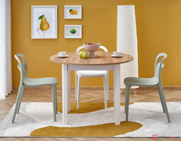 Stół RINGO Halmar 102x102-142, Dąb Craft + biały