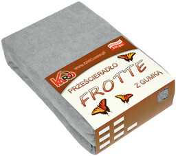 KARO Prześcieradło frotte z gumką 70x160 szare 060 grube 200g/m2