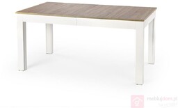 Stół SEWERYN Halmar Dąb sonoma + biały, 90x160-300