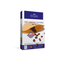 Filtry do kawy Finum No.4 Brązowe - 100szt.