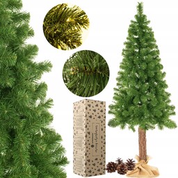 Choinka Sztuczna Na Pniu Sosna 220cm Gęsta Duża naturalna Premium jak żywa