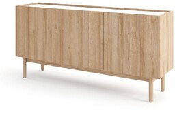 Niska komoda Boho, trzydrzwiowa (K144/68), dąb riviera