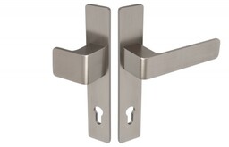 Gałko-klamka Wala na długim szyldzie L-92 H6S36P/G5S50/S5S42G6 (rękojeść 36 mm, szyld 42 mm), powłoka inox, prawa