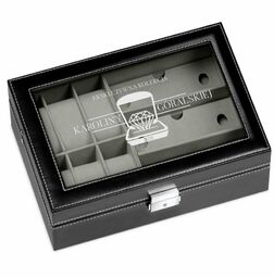 Szkatułka czarna na zegarki i okulary z grawerem dla niej