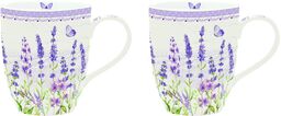 KUBKI PORCELANOWE Lawendowa Łąka - 350 ml - KOMPLET 2 szt. 1457 LAVF