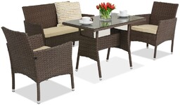 Meble ogrodowe z technorattanu Valetta Garden Point brązowe