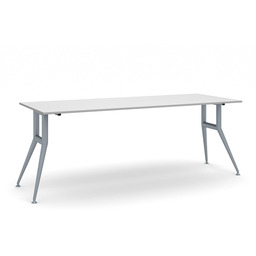 Stół konferencyjny do biura WIDE, 200x80 cm, szary