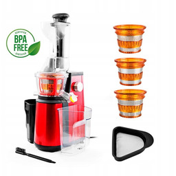 Wyciskarka wolnoobrotowa 3 filtry Kitchencook Ultimate Red
