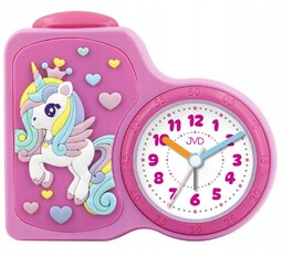 Kolorowy Czytelny Budzik Dziecięcy Kucyk Pony Jvd SRP163.5 Cichy Mechanizm