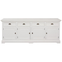 Komoda Brighton 4 drzwi + 4 szuflady white, 236 x 55 x 95 cm
