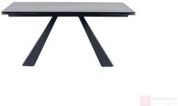Stół SALVADORE CERAMIC Signal Szary marmur + czarny mat, 90x180-260