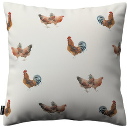 Poszewka Kinga na poduszkę, brązowe kurki na kremowym tle, 43 x 43 cm, Flowers