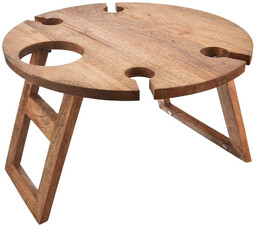 Stolik piknikowy na wino drewniany składany MANGO 39,5x24,5cm