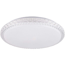 Plafon LAMPA sufitowa IRINA 310750 Polux okrągła OPRAWA glamour LED 24W 2700-6500K z efektem gwiazd biały