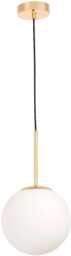 LAMPA WISZĄCA NOWOCZESNA ZŁOTA BIAŁA KULA FREDICA 20 LUMINA DECO