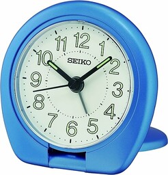 Seiko Clock budzik podróżny analogowy niebieski QHT018L