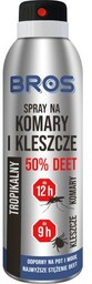 BROS Spray na komary i kleszcze 50% DEET, 180ml