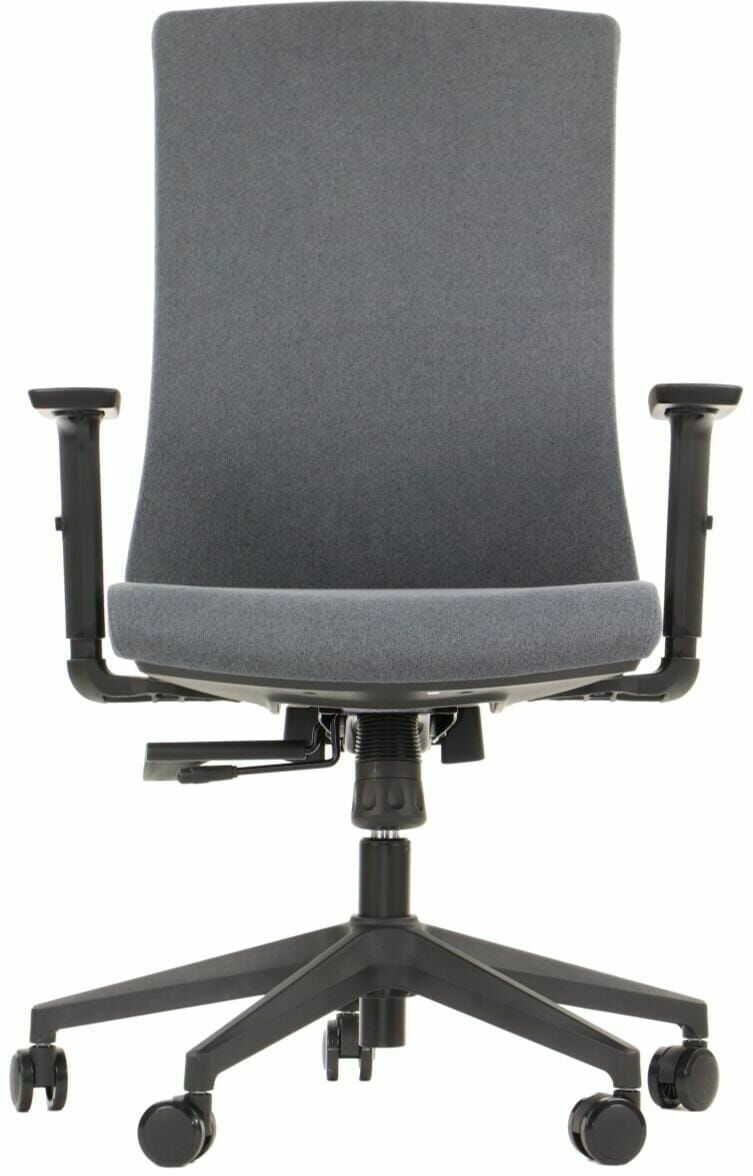 Nowoczesne krzesło biurowe obrotowe TONO grafit - wysuw siedziska, pianka wtryskowa