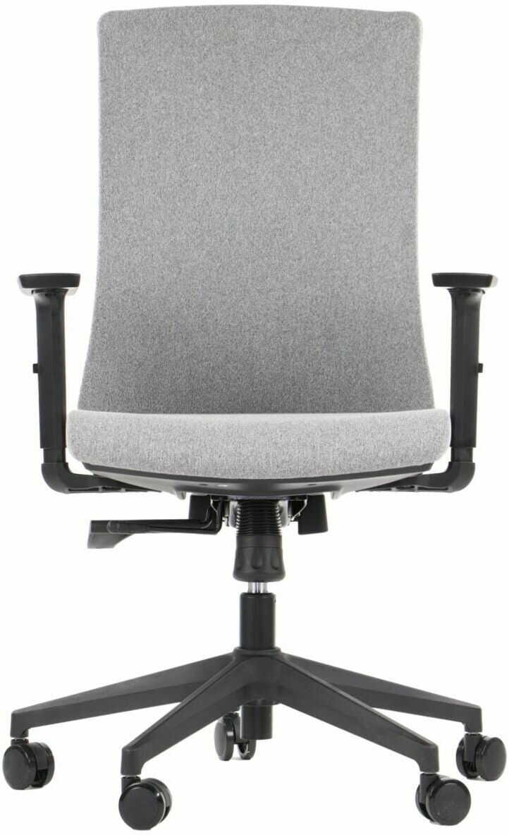 Nowoczesne krzesło biurowe obrotowe TONO szary - wysuw siedziska, pianka wtryskowa