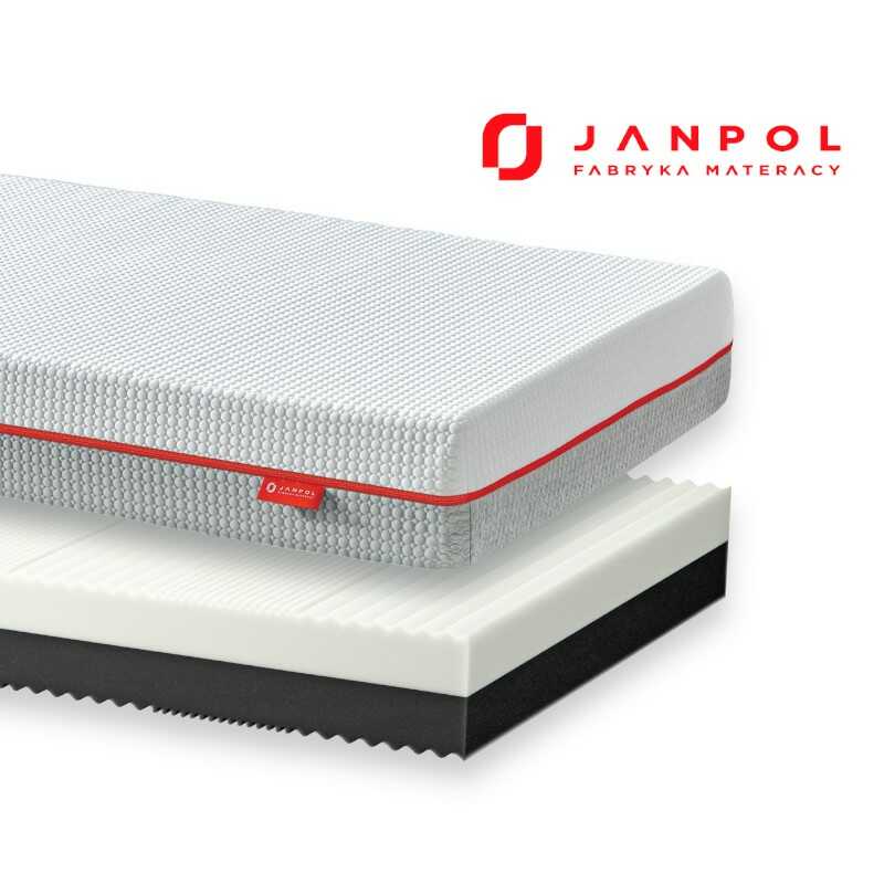 JANPOL GEMINI  materac piankowy, Rozmiar - 100x190, Pokrowiec - Smart NAJLEPSZA CENA, DARMOWA DOSTAWA