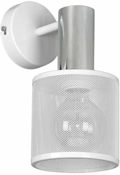 Milagro ARES WHITE MLP3719 kinkiet lampa ścienna industrialna klosz metal biały siatka 1xE27 28cm